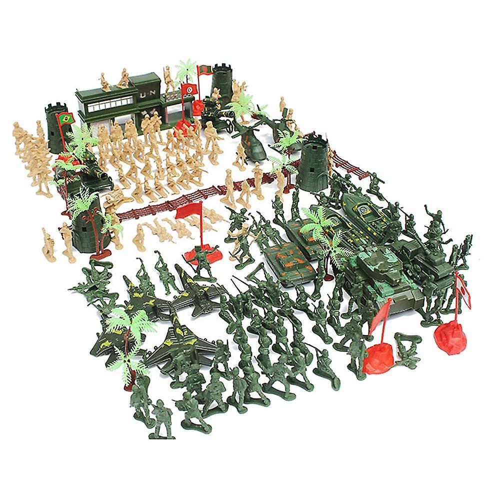 188pcs Plastic Soldier 5cm Army Figures Playset For Army Sand Scene Model