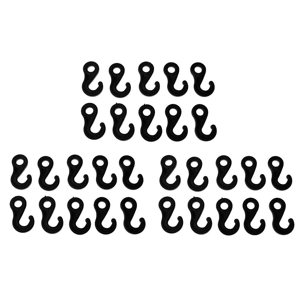 30Pieces Bungee Cord Hooks Elastic String Karabiner Shock Cord Snap Ends