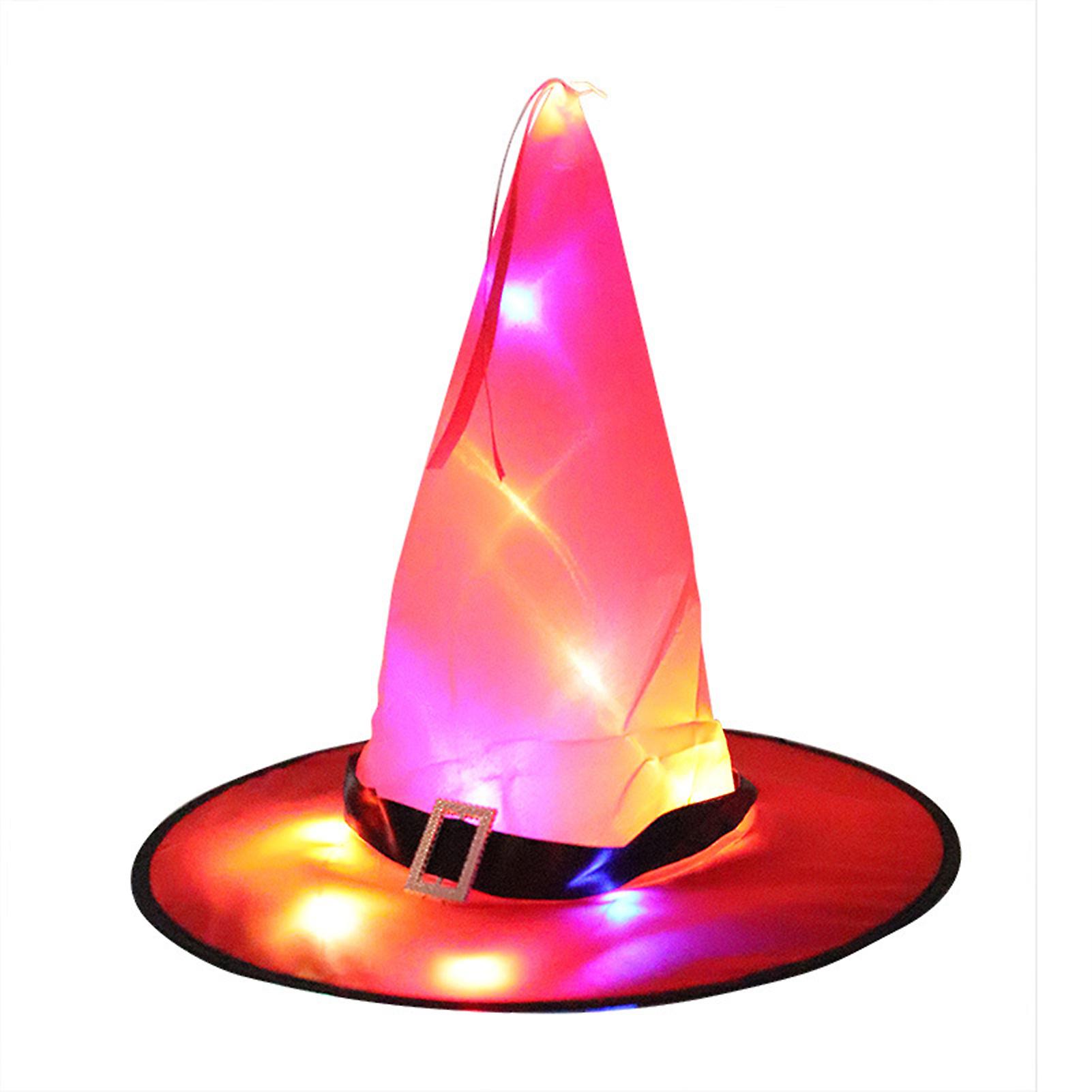Led Light Witch Hat Creative Color Led Lighting For Halloween Themed Party Accessory