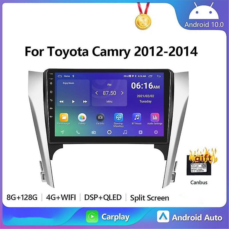 Android 10.0 For Toyota Camry 2012-2014 Car Radio Multimedia Video Player Navigation GPS Car Stereo