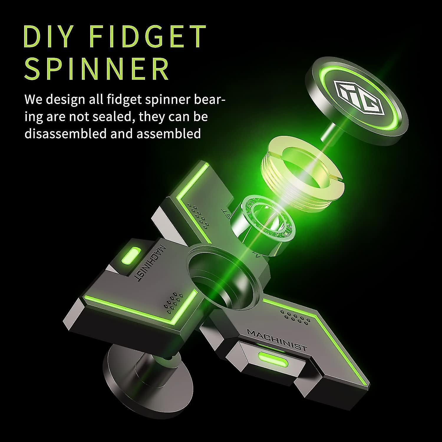 Fidget Spinner, Fidget Spinners Cool, Fidget Spinners For Kids, Stressangst ADHD Relief Figets Toy, Fidget Light Up Spinner, Metal Finger Hand Spin