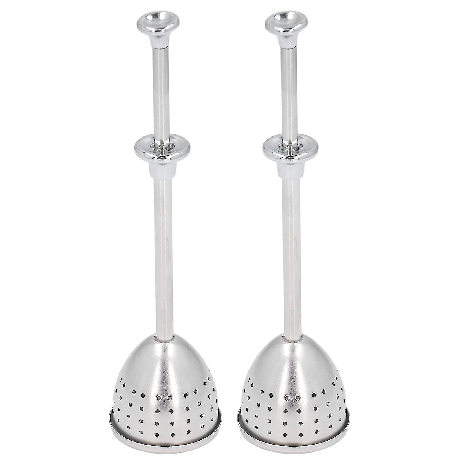 2Pcs Tea Strainer Stainless Steel Tea Infuser Filter with Long Handle Reusable Teapot Interval Diffuser