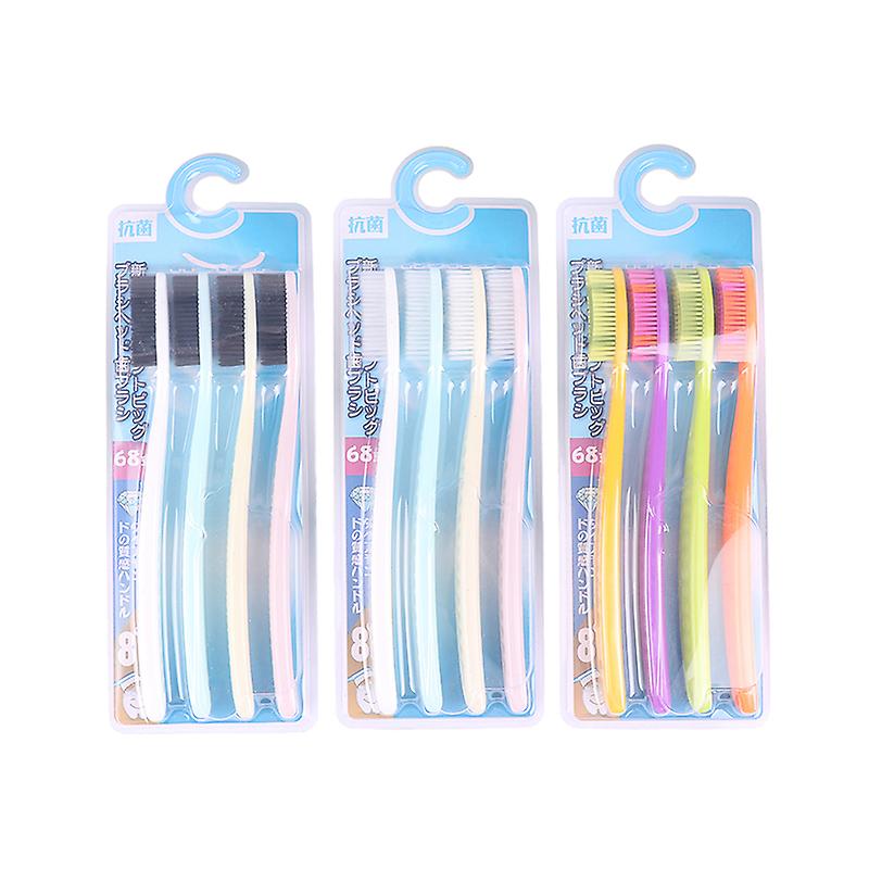 4pcs Soft Large Long Head Toothbrush Oral Cleaning Brush Whitening Teeth