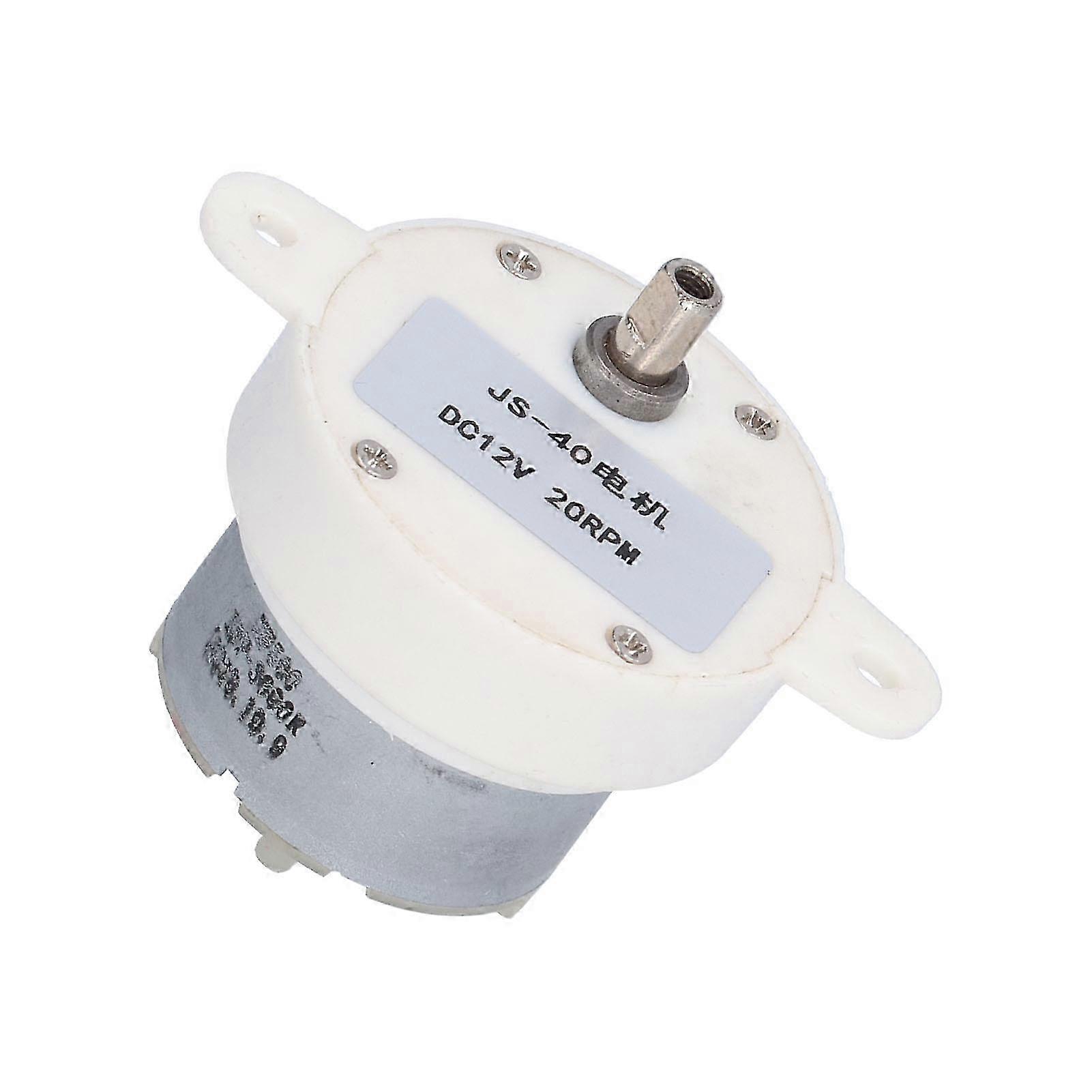 Gear Motor Plastic Speed Reduction Geared DC 12V 20RPM for Toy Equipment Machinery JS‑40