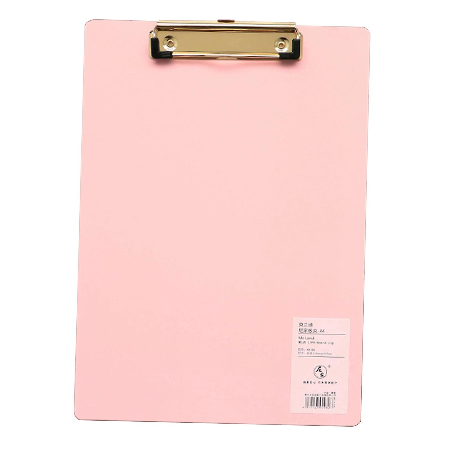 A4 Plastic Clipboard Hardboard Writing Pad Profile Clip with Hanging Hole for Students School Office