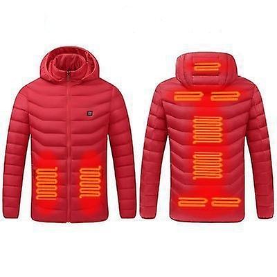 USB Electric Heated Jacket 9 Zone Red M