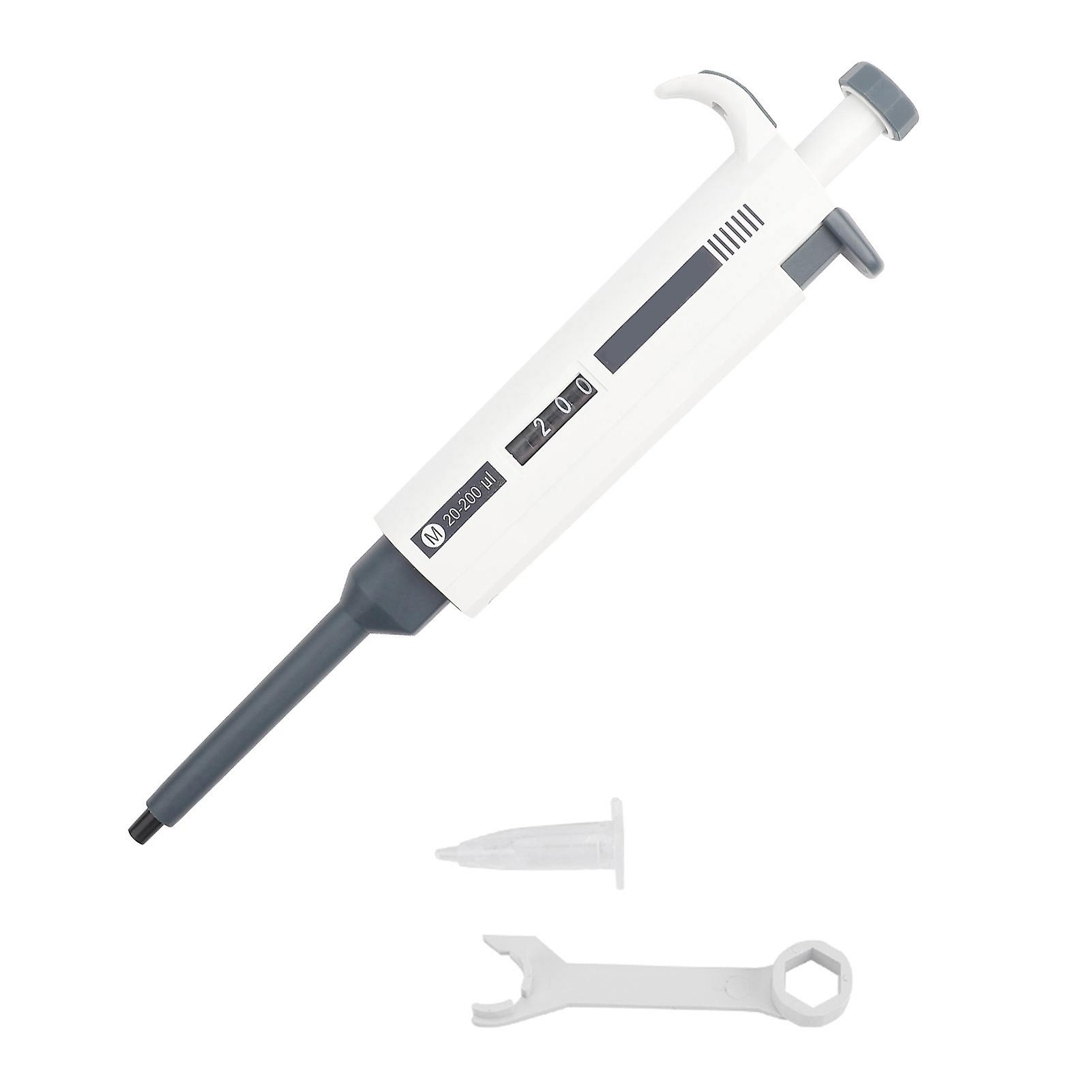Delaman Pipette Microliter Single Channel Pipette Instrument Dosage Lab Tool 5~1000ul (Capacity : M200)