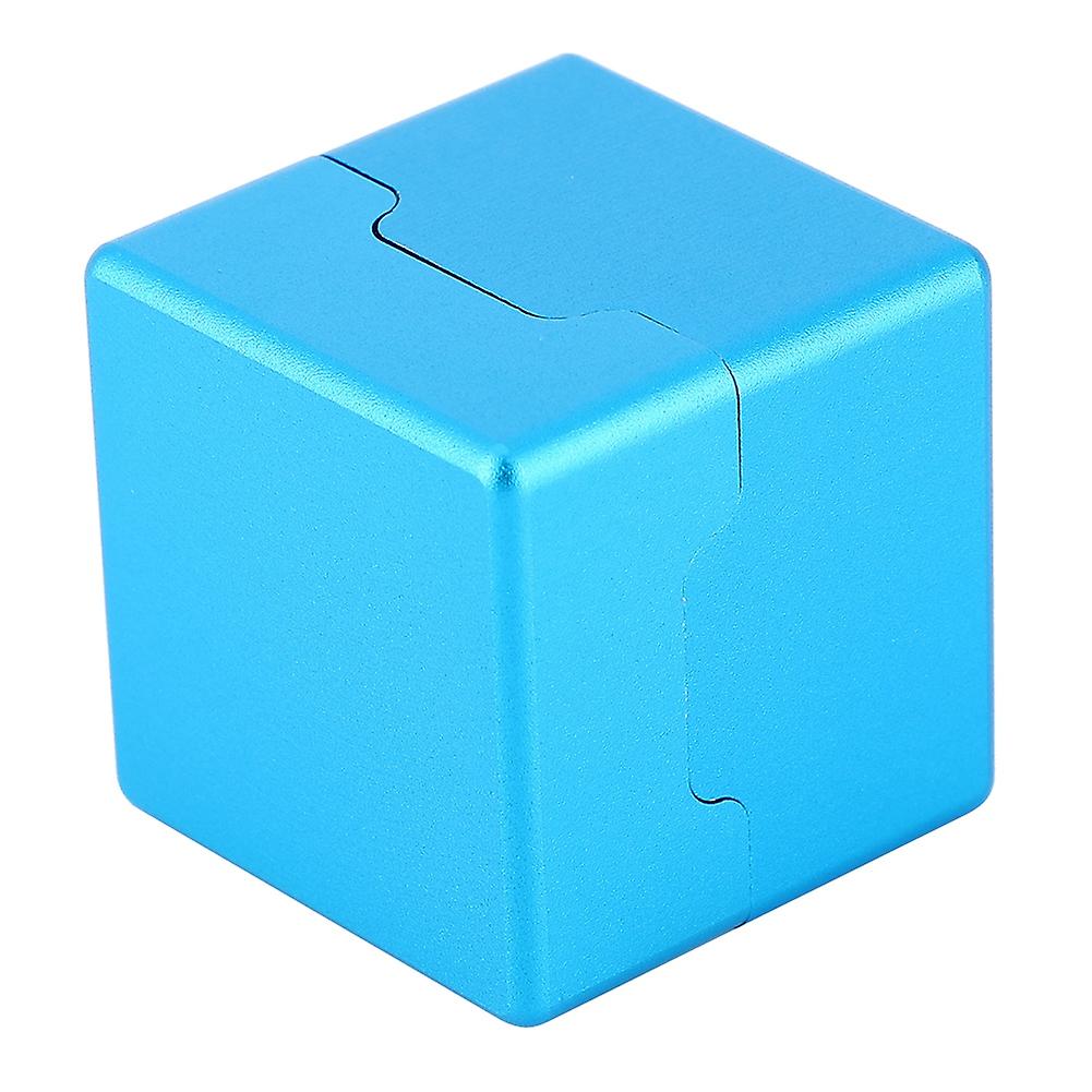 Aluminum Portable Mini Billiard Cue Chalk Holder Billiard Pool Chalks Carrier Case (Blue)
