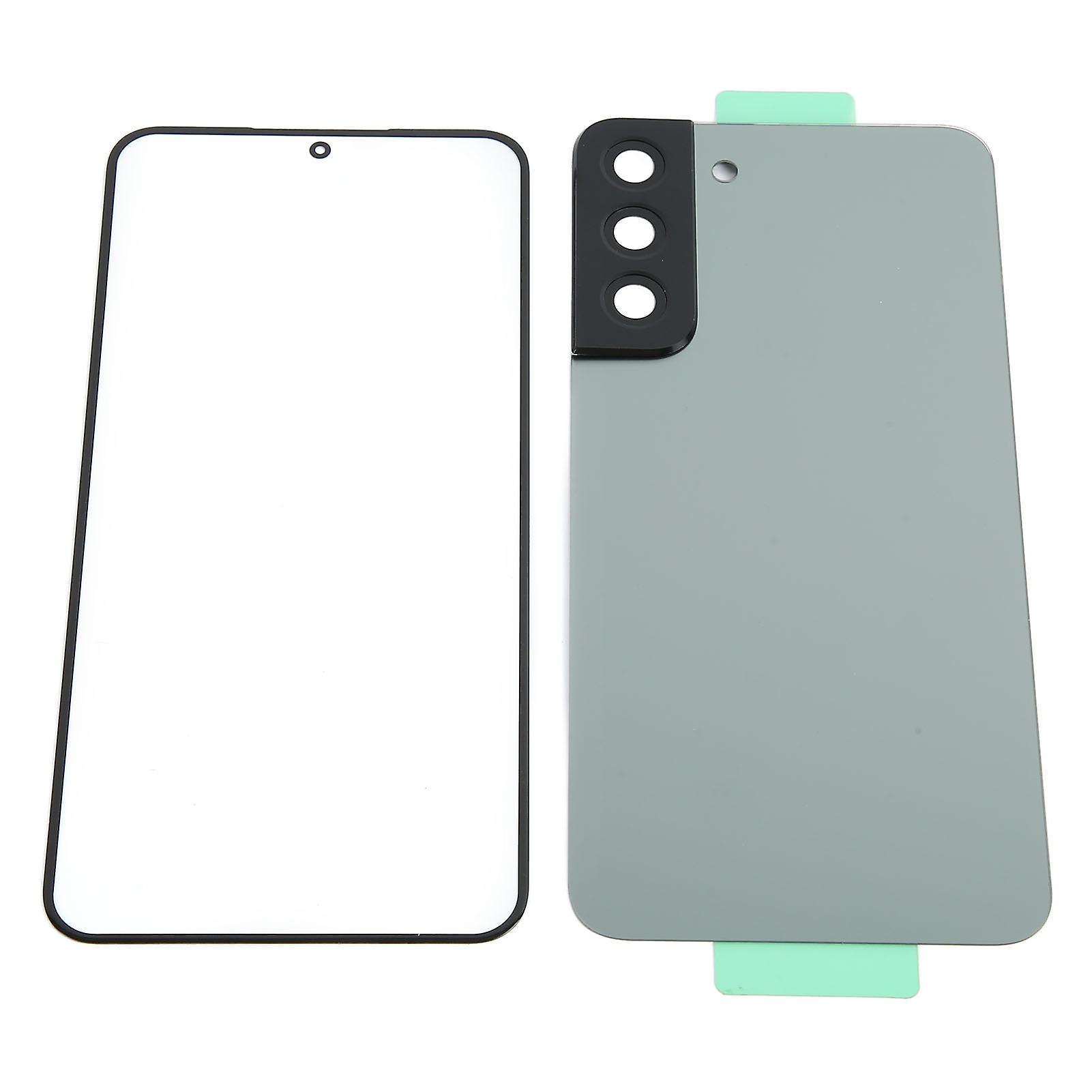 Silver Outer Screen Back Glass Cover with Camera Lens for S22 Plus