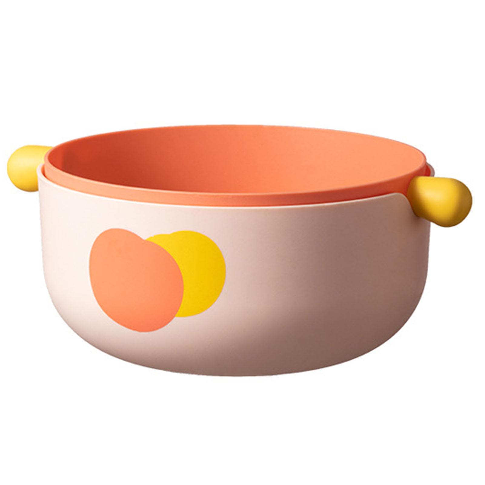 2 in 1 Fruit & Vegetable Strainer Set Removable Double Layer Kitchen Colander