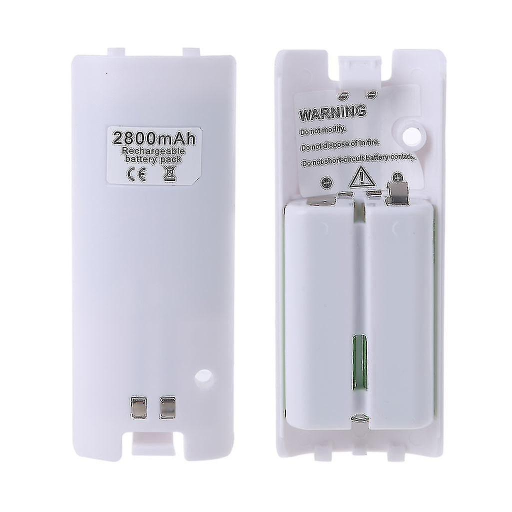 2pcs nero bianco batteria ricaricabile per Wii console di gioco accessori 2800mah