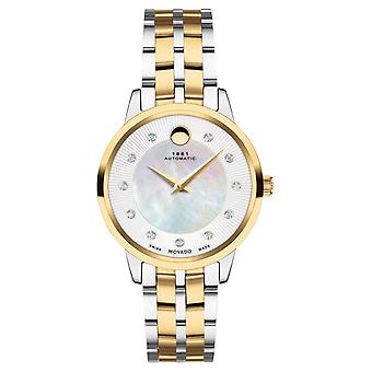Movado 1881 Automatico Orologio da donna Analogico Svizzero Automatico con Bracciale in Acciaio Inossidabile 607489M