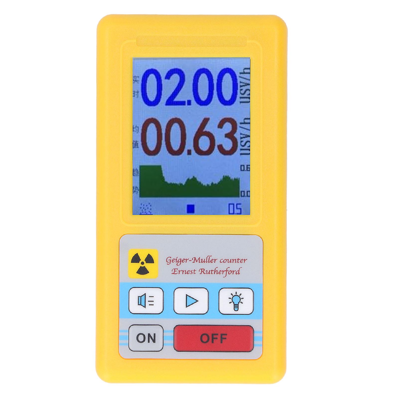 BR 6 Geiger Counter Nuclear Radiation Detector Geiger Counter Nuclear Radiation Detector Monitor Dosimeter for Home Outdoor Industry Laboratories Yel