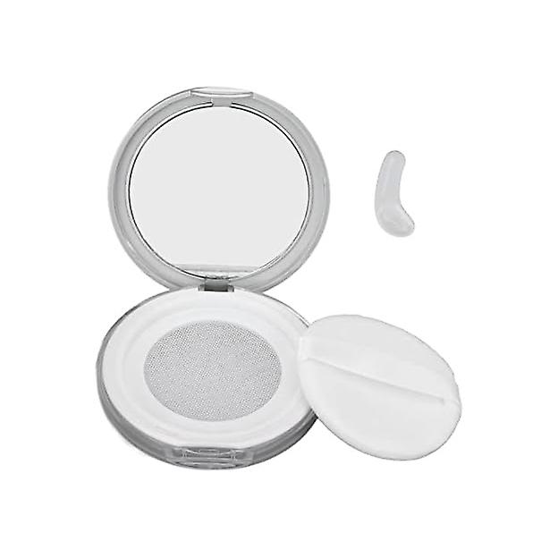 Loose Powder Container with Puff,Loose Powder Compact, Reusable Portable DIY Empty Makeup Powder Container Loose Powder Compact Case with Mirror and E