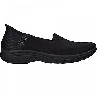 Women's Skechers Reggae Fest 2.0 - Guiding | Black | Womens Slip Ins Ballet Pump Shoes