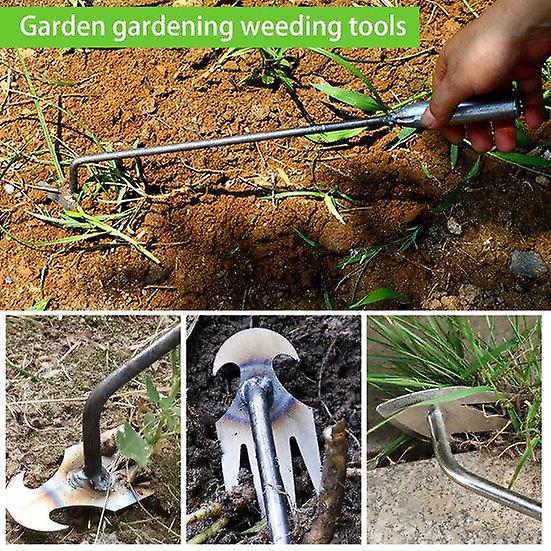 Onkruidverwijderaar met lange steel, tuinhark met hoge sterkte, gepolijst oppervlak, onkruidverwijderaar, tuinbenodigdheden