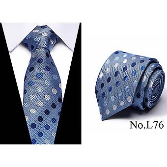 Ties 7.5cm Thin Silk Ties for Men Stripes and Dots Wedding Suits Gravatas Business Neckwear Polyester Corbatas