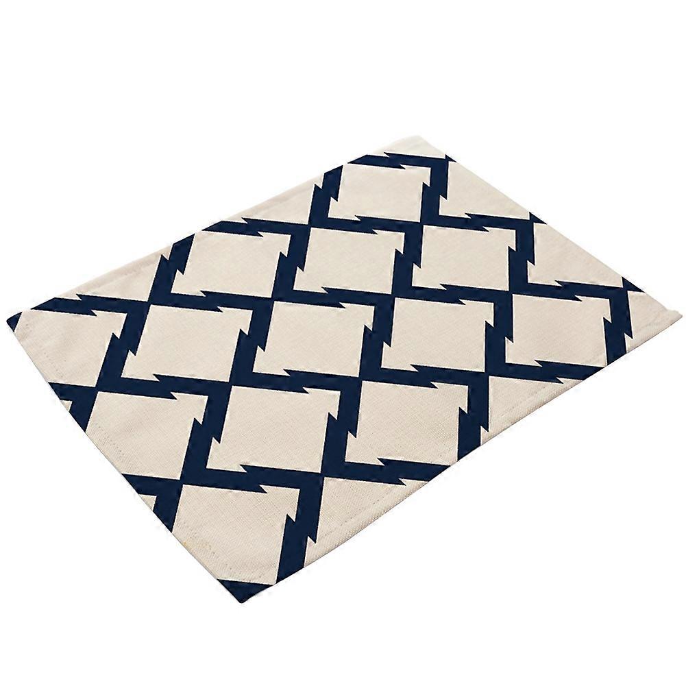 Placemat de linho de algodão com padrão geométrico ambiental delicado com design exclusivo (MG0027-4)