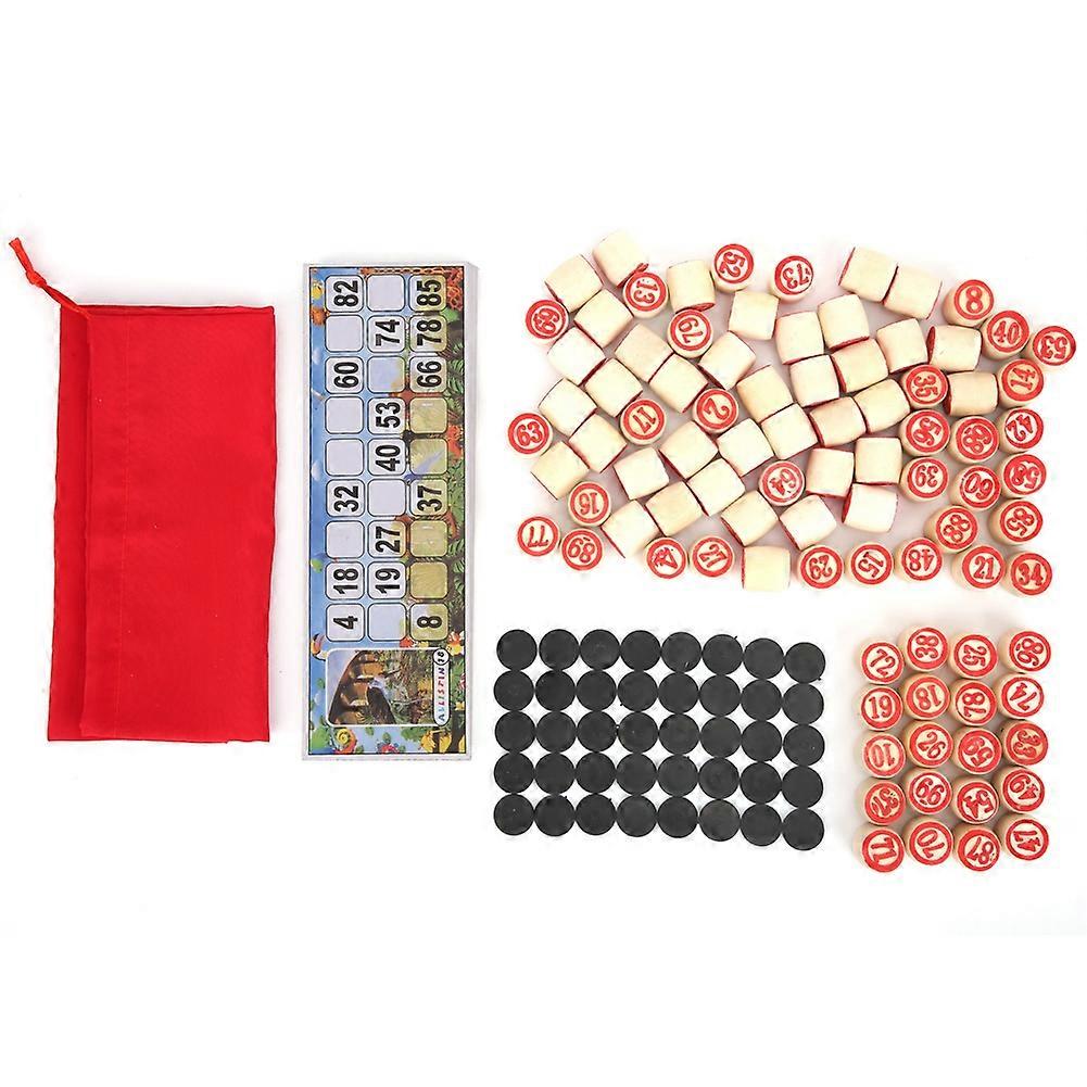 Number Chess Toy Wooden Desktop Family Number Chess Board Game with Card