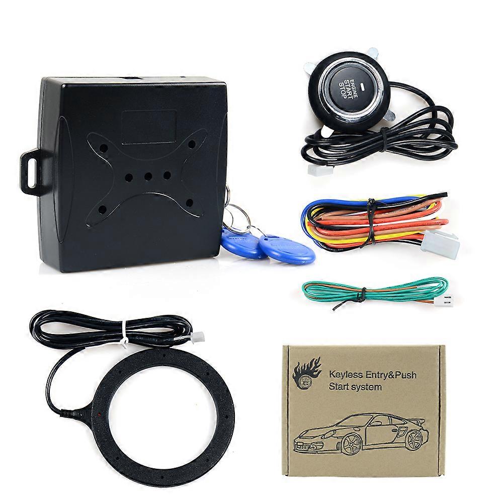 Anti-theft System Car Key Systems Key blade Auto  Alarm Start Stop Engine Starline Push Button RF-ID Lock Ignition Switch less Entry System Starter
