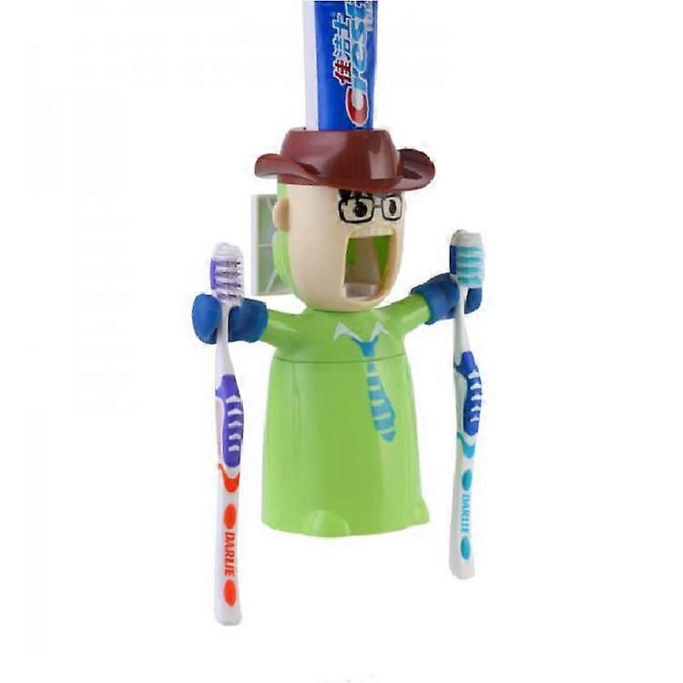 Wall Mounted Children's Toothpaste Dispenser with Cup (Random color)