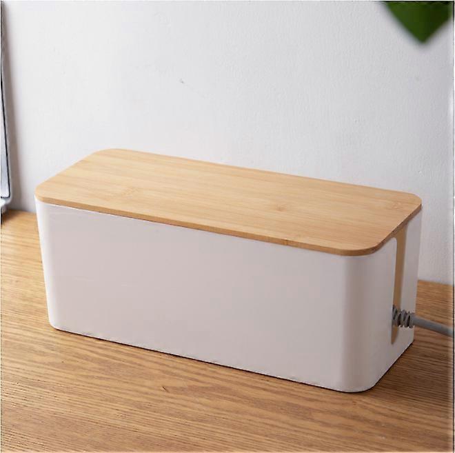 Imitation Teak Grain Cover Socket Storage Box Plug Board Storage Box