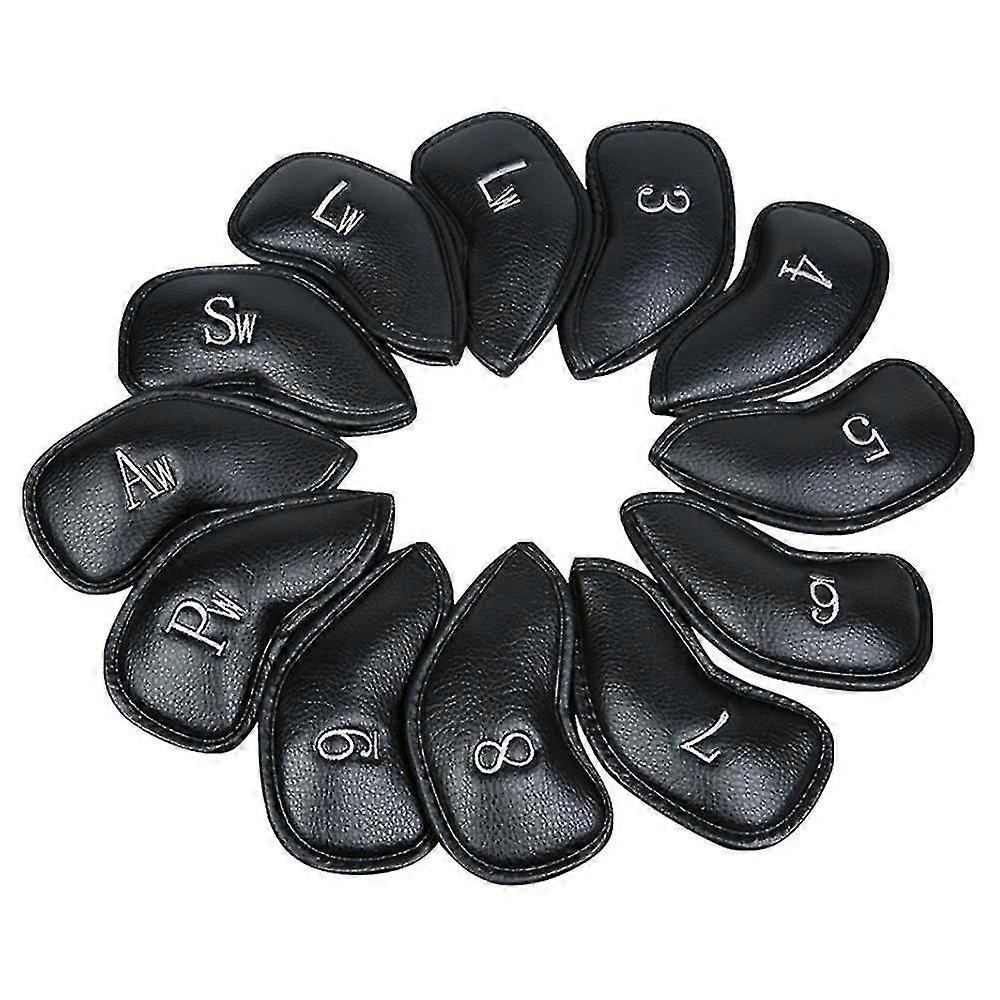 Jianghuo 12pcs עור סינתטי עבה גולף ברזל כיסויי ראש להגדיר כיסוי ראש להתאים לכל מועדון הגולף