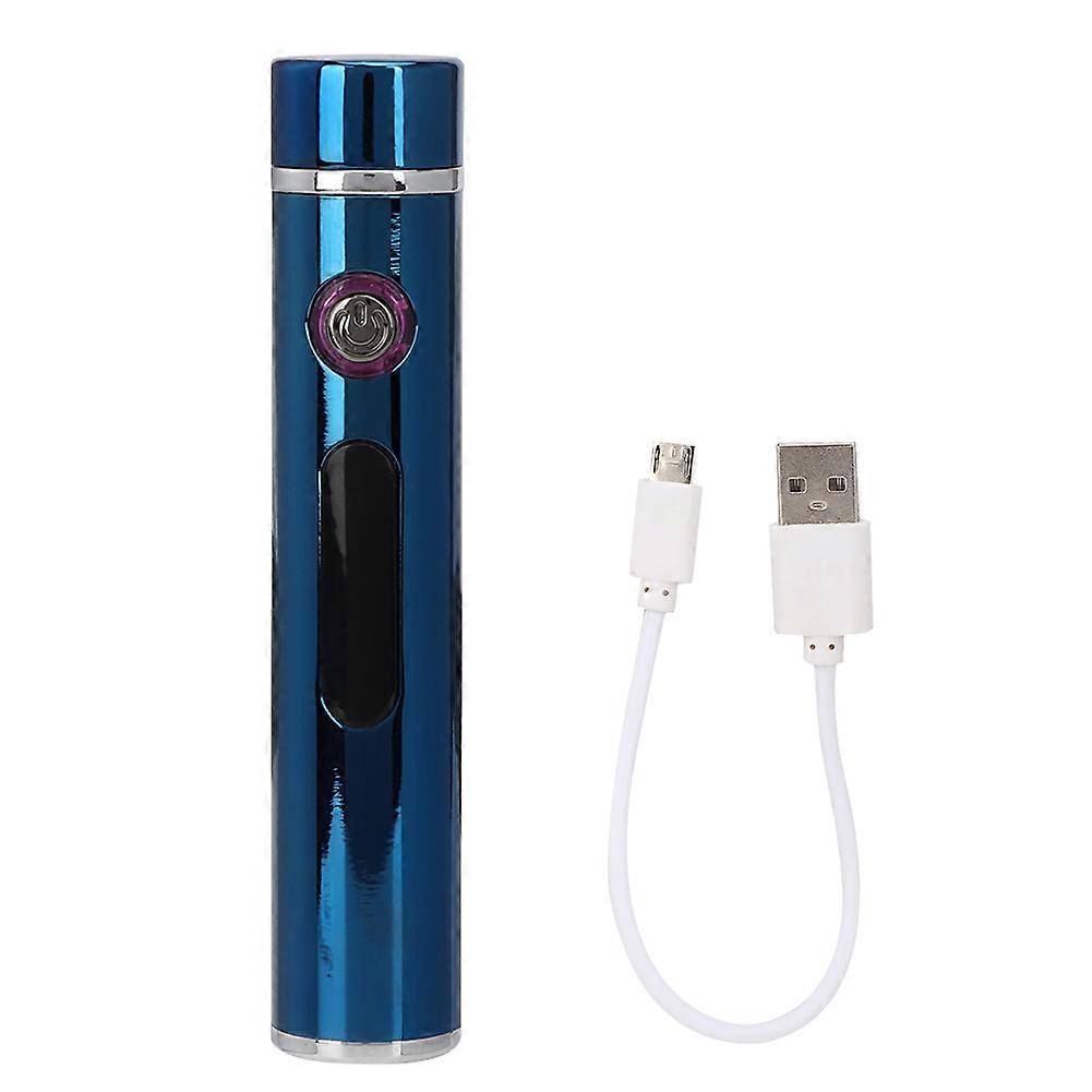 Mini USB Electric Arc LED Flameless Lighter Cigarette Lighter with Power DisplayBlue Ice