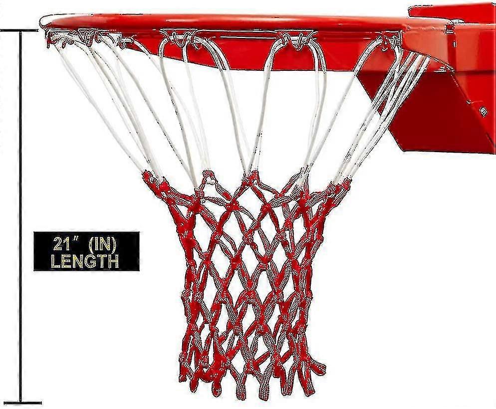2 Professionell Heavy Duty Basket Net Replacement - Passar standard inomhus eller utomhus 12 loopar fälgar12 öglor