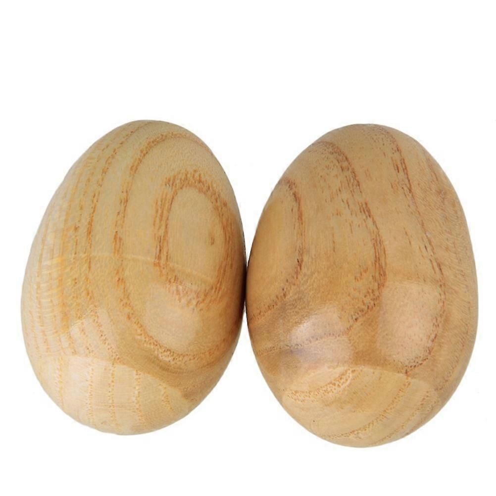 4 PC 나무 계란 마라카스 셰이커 음악 타악기 장난감 어린이