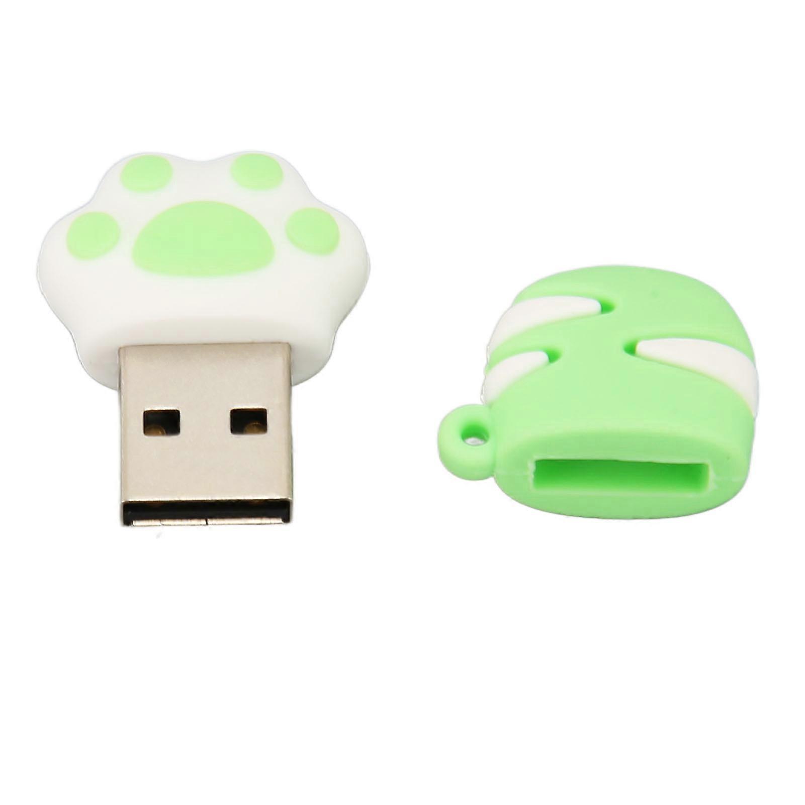 Cartoon Flash Drive Cute Cat Paw Shape Anti Electromagnetic Interference USB2.0 Flash Drive Memory Device 128GB
