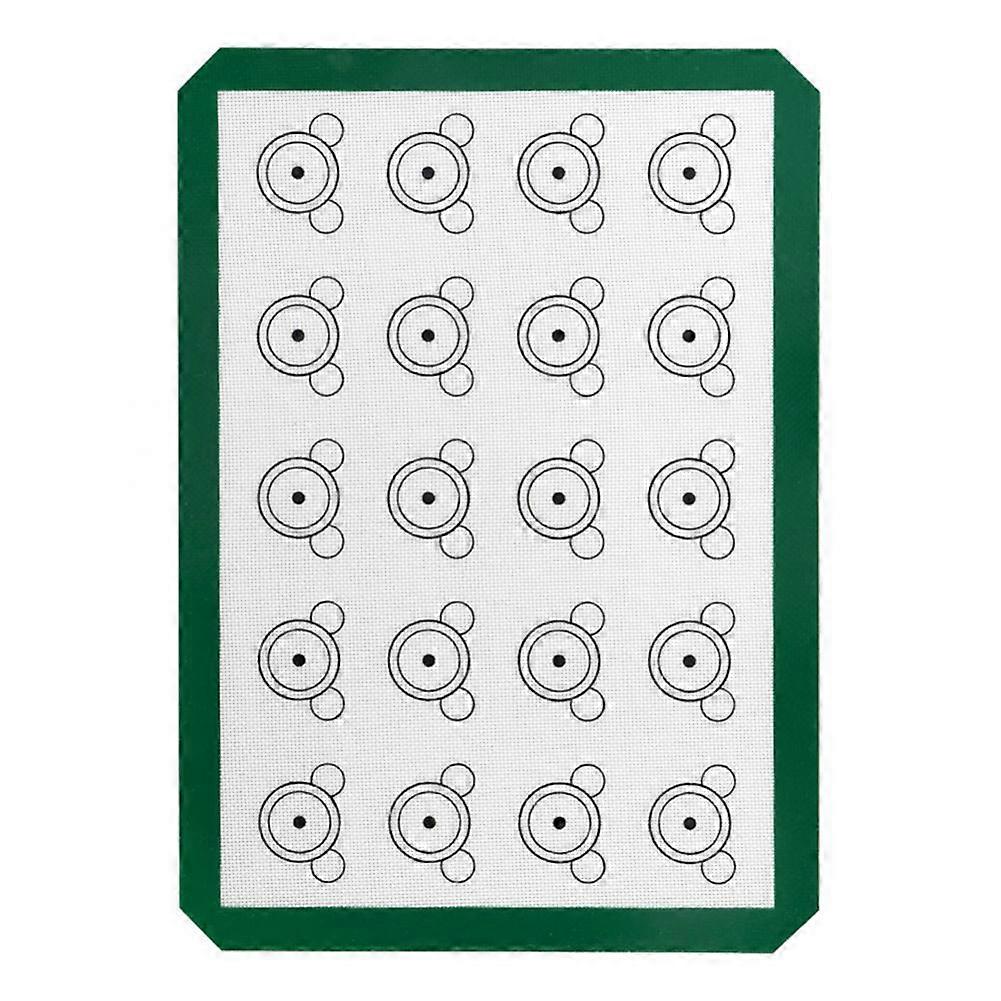 42*29.5cm Silicone Multifunction Non Stick Cookie Sheet Baking Bakeware Tray Mat(Green)