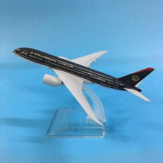 JASON TUTU 16cm Plane Model Airplane Model ROYAL JORDANIAN Boeing 787 Aircraft Model 1:400 Diecast Metal Airplanes Plane Toys