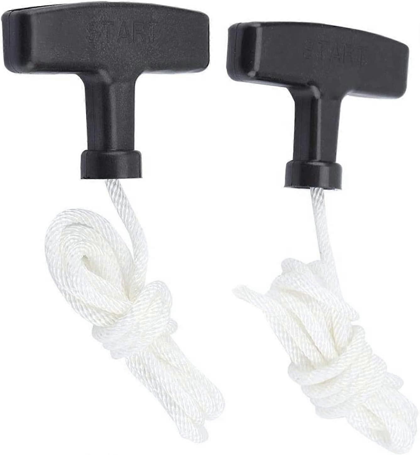 2 Pieces Recoil Starter Rope, Recoil Pull Starter Handle, Pull Starter Handle Rope, For Lawn Mowers, String Trimmers, Gasoline Engines, Motors