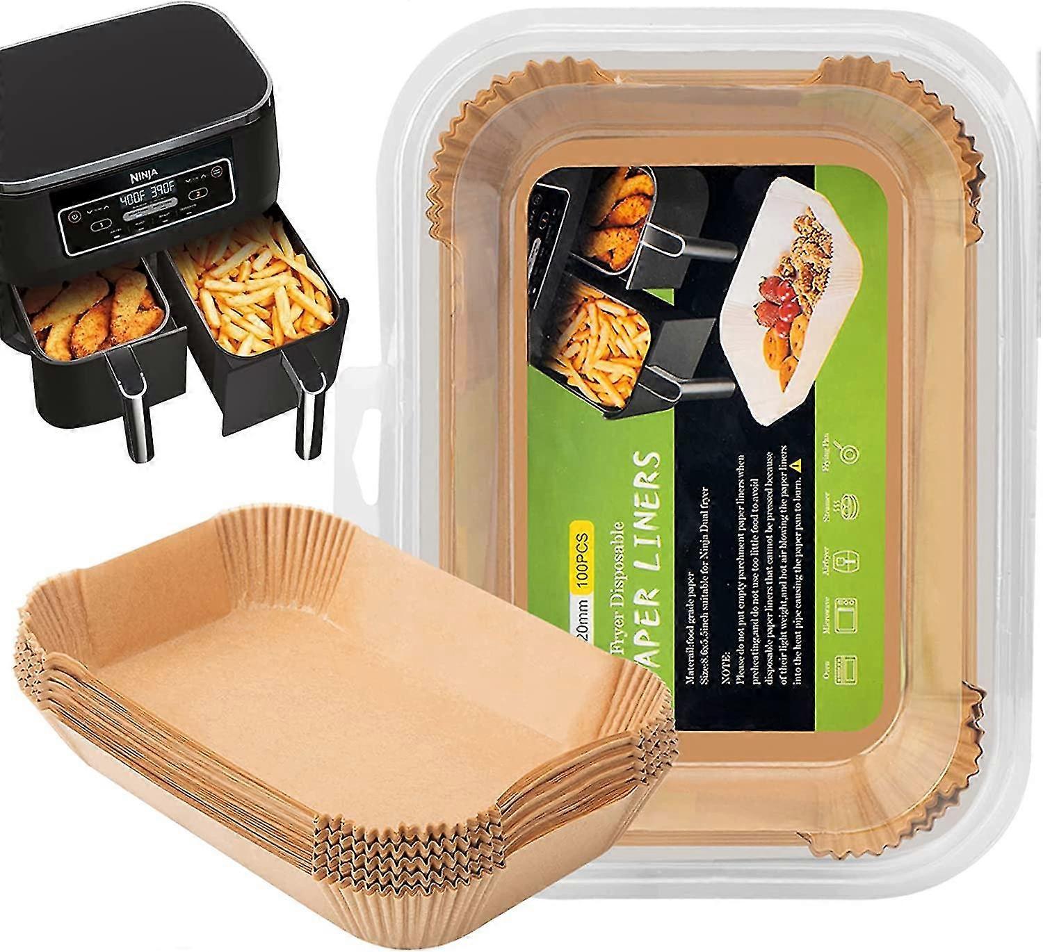 Air Fryer Disposable Paper Liner,100pcs Rectangle 8.6x 5.5''