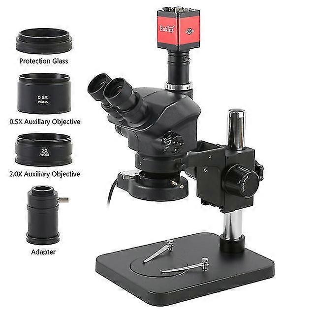 7X-50x zoom simul-focal trinocular stereo microscope vga hdmi usb 1080p soldering video camera detected tool for pcb repair