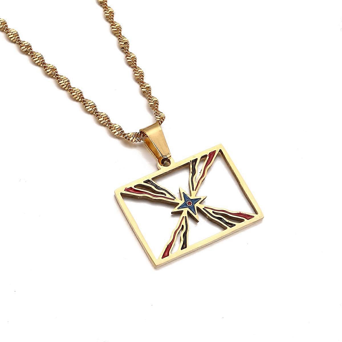 Rustfrit stål Ashur vedhæng kæde til kvinder mænd assyriske smykker