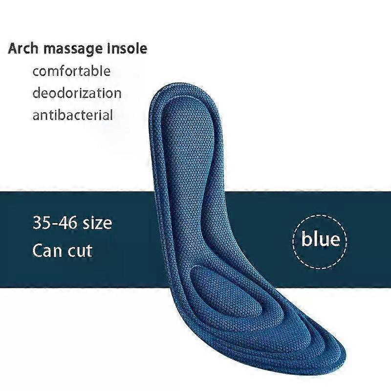 3D Nano Memory Foam Orthopedic Insoles for Shoes Antibacterial Deodorization Sweat Absorption Insert Sport Shoes Running Pads