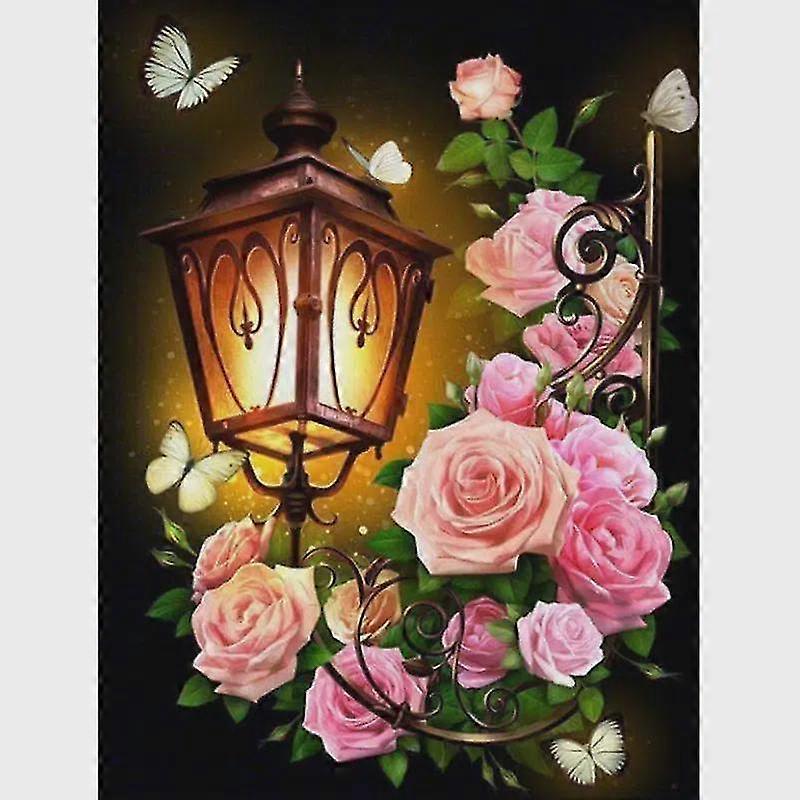 Frameless Artificial Diamond Painting Kit Artificial Diamond Art Round Flower And Butterfly Diy Handmade