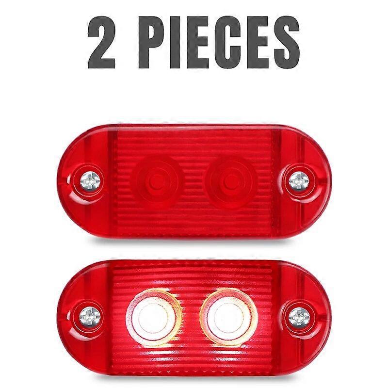 2 Leds Side Marker Light 12V 24V Wide Clearance Lamp Rear Brake Turn Signal For 4x4 Tractor Lorry Pickup Microbus Boat Camper