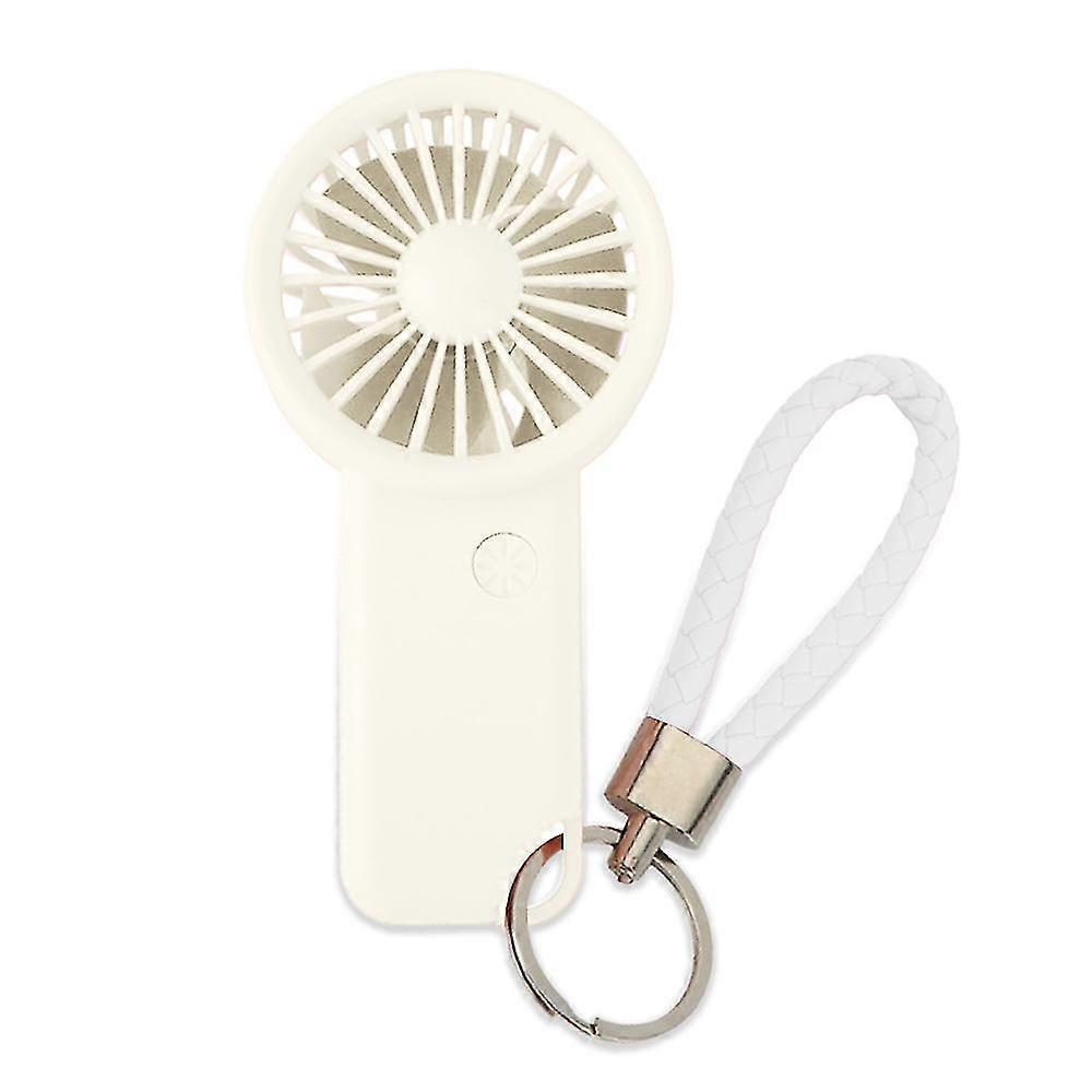 Handheld Portable Mini Fan With Hanging Option - Usb Charging, Perfect For Backpacks And Pockets,white