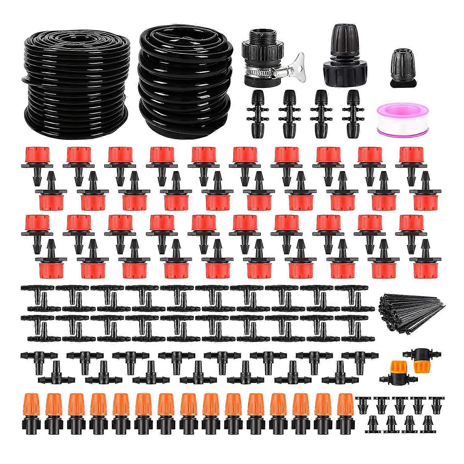 165 Ft Garden Irrigation System 1/4 Inch 1/2 Inch Blank Distribution Tubing Watering Drip Kit Irrig