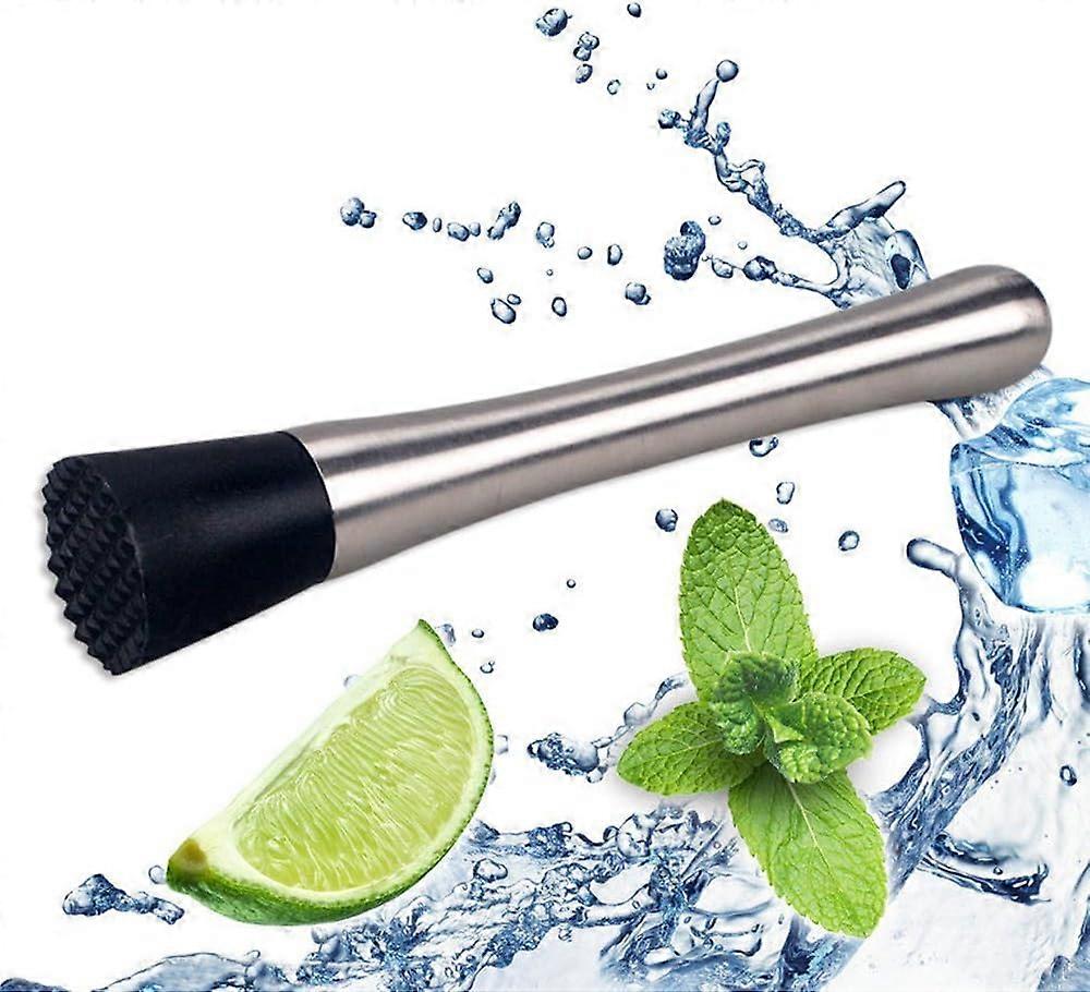 Stainless Steel Cocktail Muddler, Lemon Cone for Shaved Ice Hammer