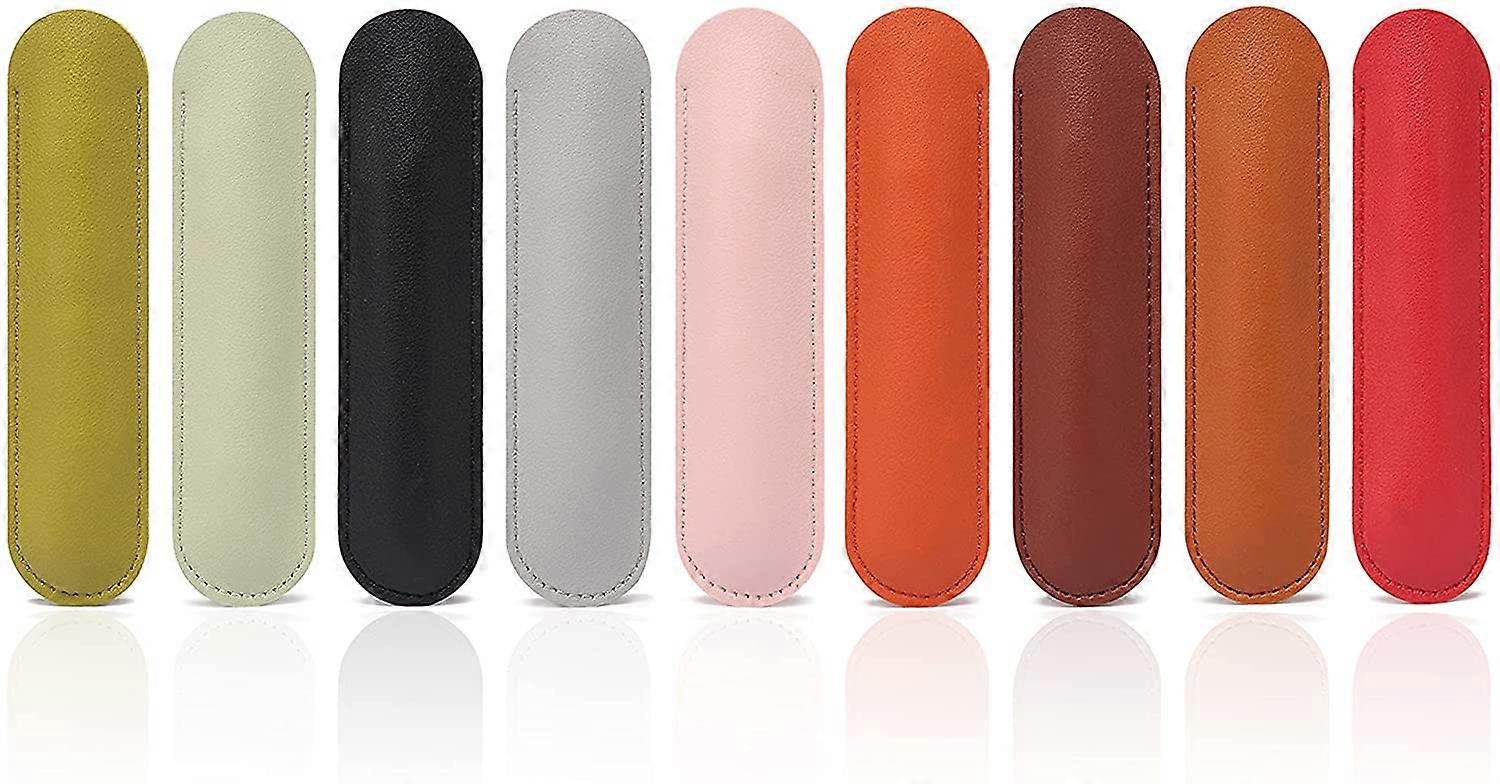 Pu Leder Stift Fall Springfederhalter Tasche Single Pen