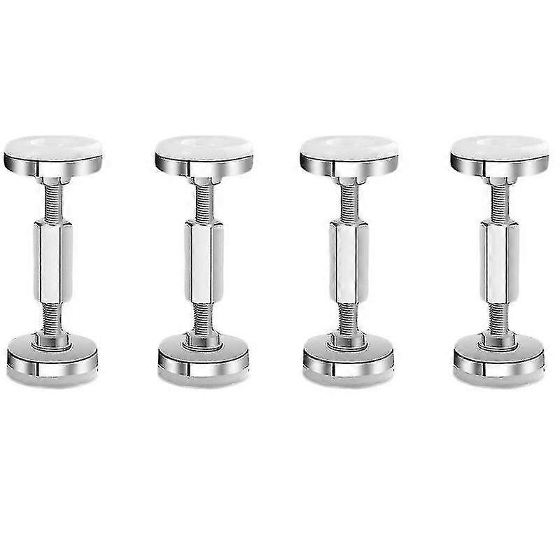 4pcs Adjustable Threaded Bed Frame Anti-shake Tool, Bedside Headboards Prevent Loosening (silver, 5-dt