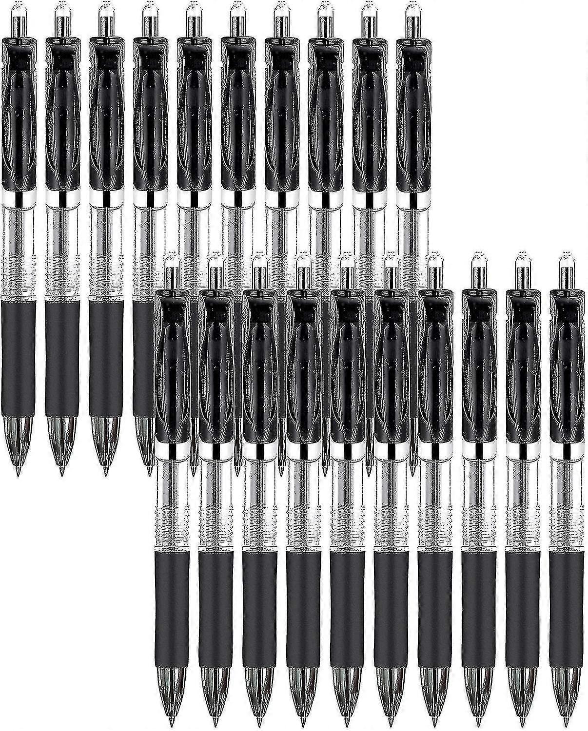 20 Pack Retractable Gel Rollerball Pens, 0.5mm Tip, Write Smoothly, For Writing