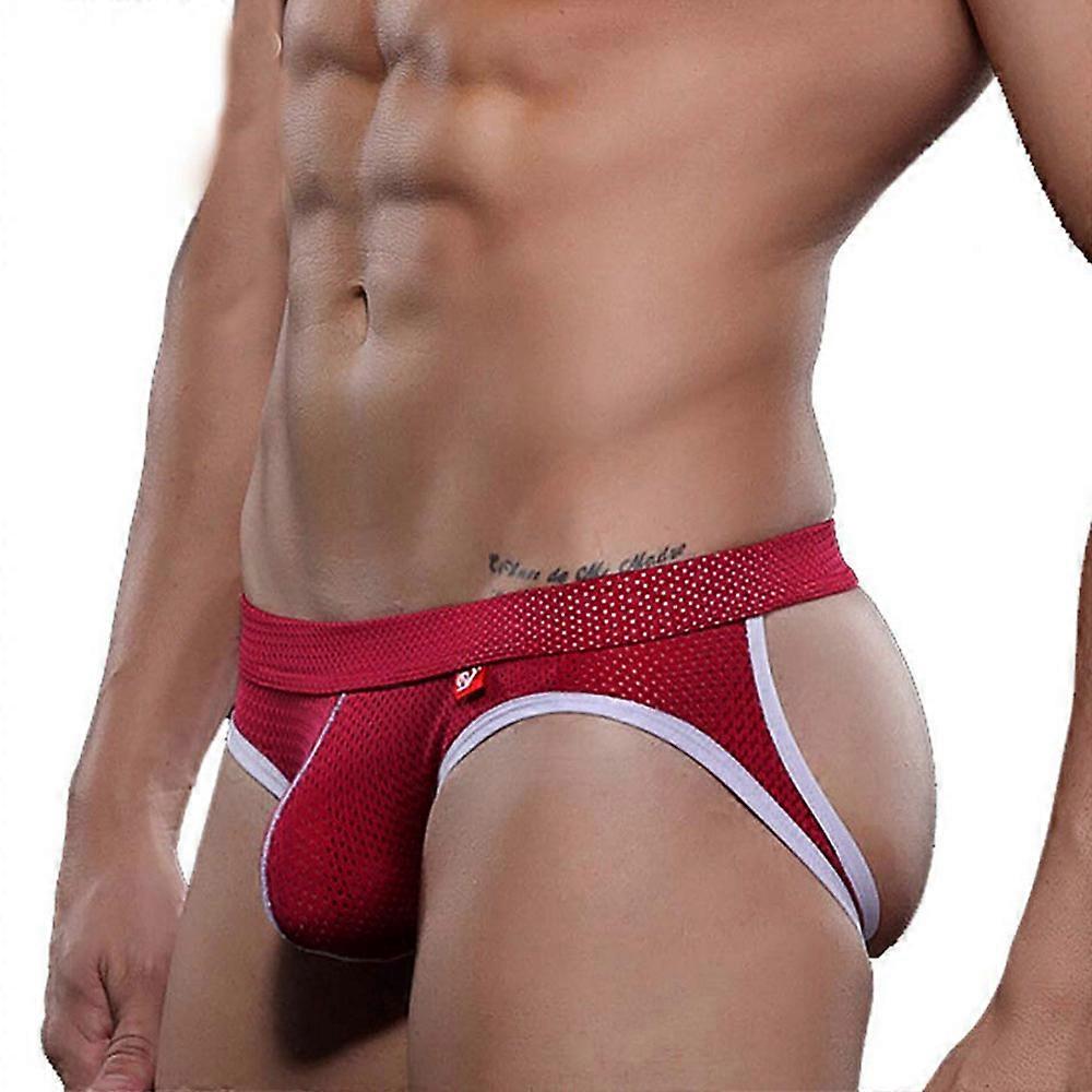 Men Sexy Jockstrap Underwear Backless Briefs Low Waist G-String