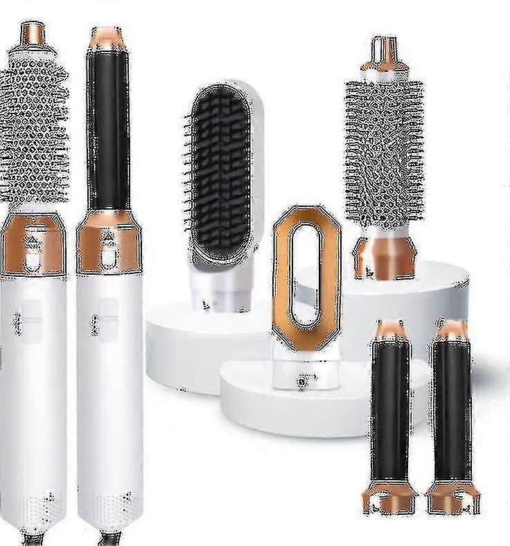 5-σε-1 Hair Styler: Airwrap Air Styler με βούρτσα ζεστού αέρα, στεγνωτήρα μαλλιών και περιτύλιγμα ισιωτικών (λευκόχρυσος)