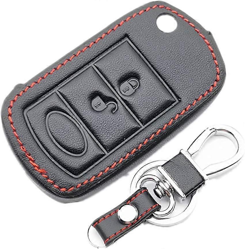 レザーカーキーカバーケース、3ボタン折りたたみリモコン、ランドローバーレンジローバースポーツ/LR3/ディスカバリー