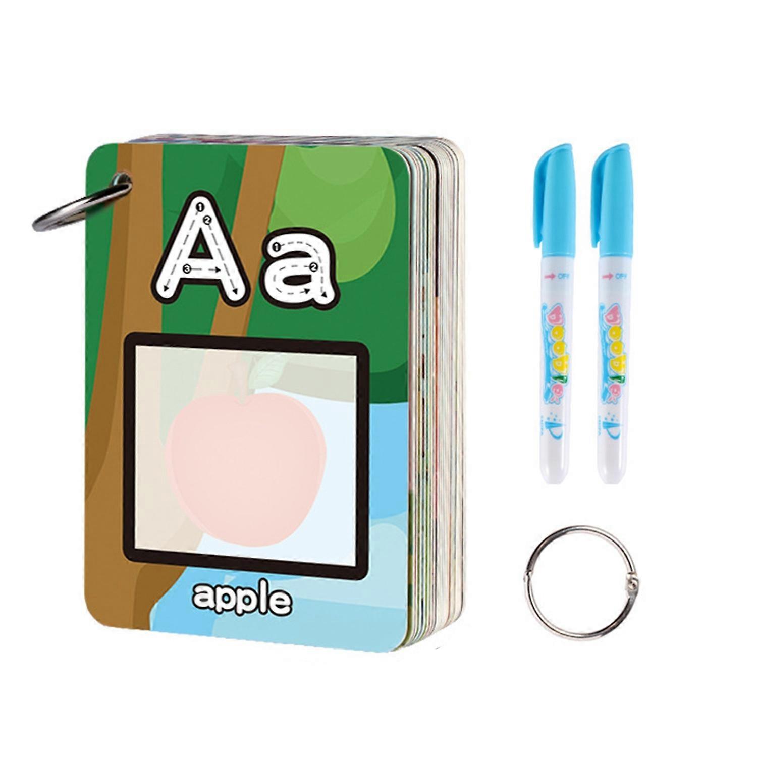 1 Set Alphabet Water Coloring Cards Educational Learning Toy Develop Hand Strength And Visual
